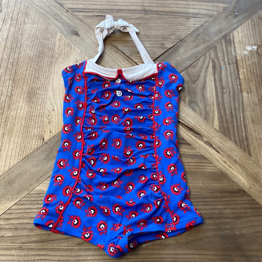 Great used vintage style bathing suit Janie and Jack 5t